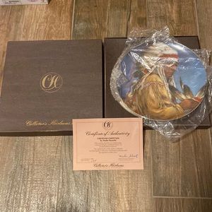 Cheyenne Chieftan Collector Plate by Andre Bouche